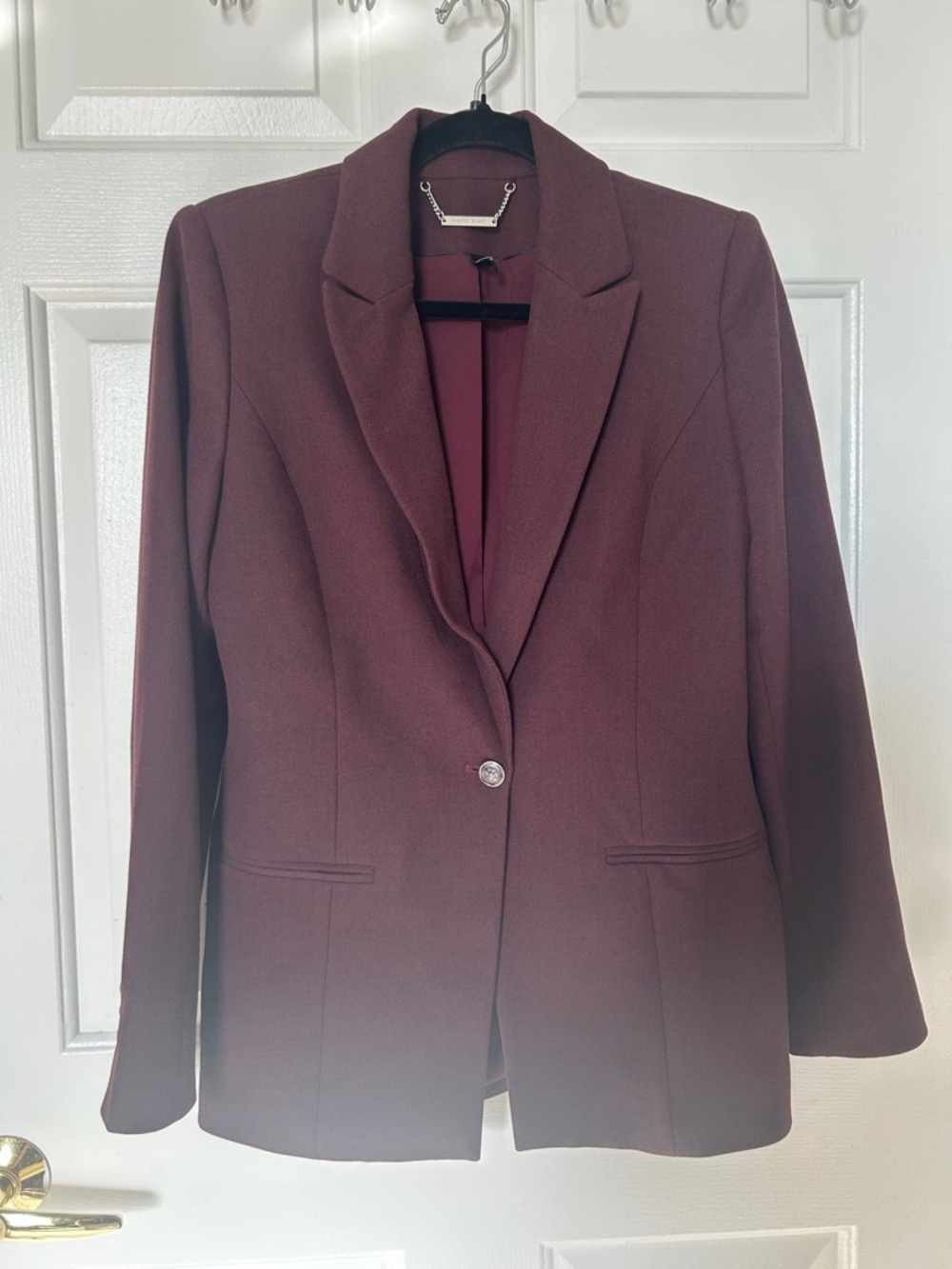 White House Black Market Tailored Blazer - Burgundy